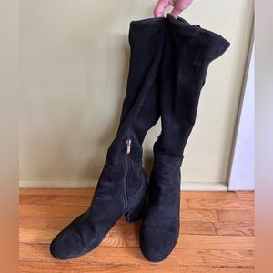 Black suede Sam Edelman knee-high boots, size 8.5